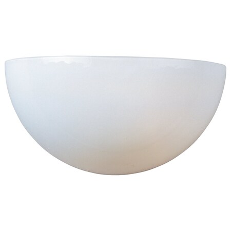 Maxim One Light White White Glass Wall Light 20585WTWT